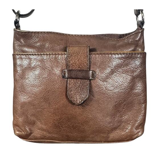 Firenze Borse in Pelle Brown Leather Crossbody Bag – Italian Made Vintage Style - Picture 1 of 14